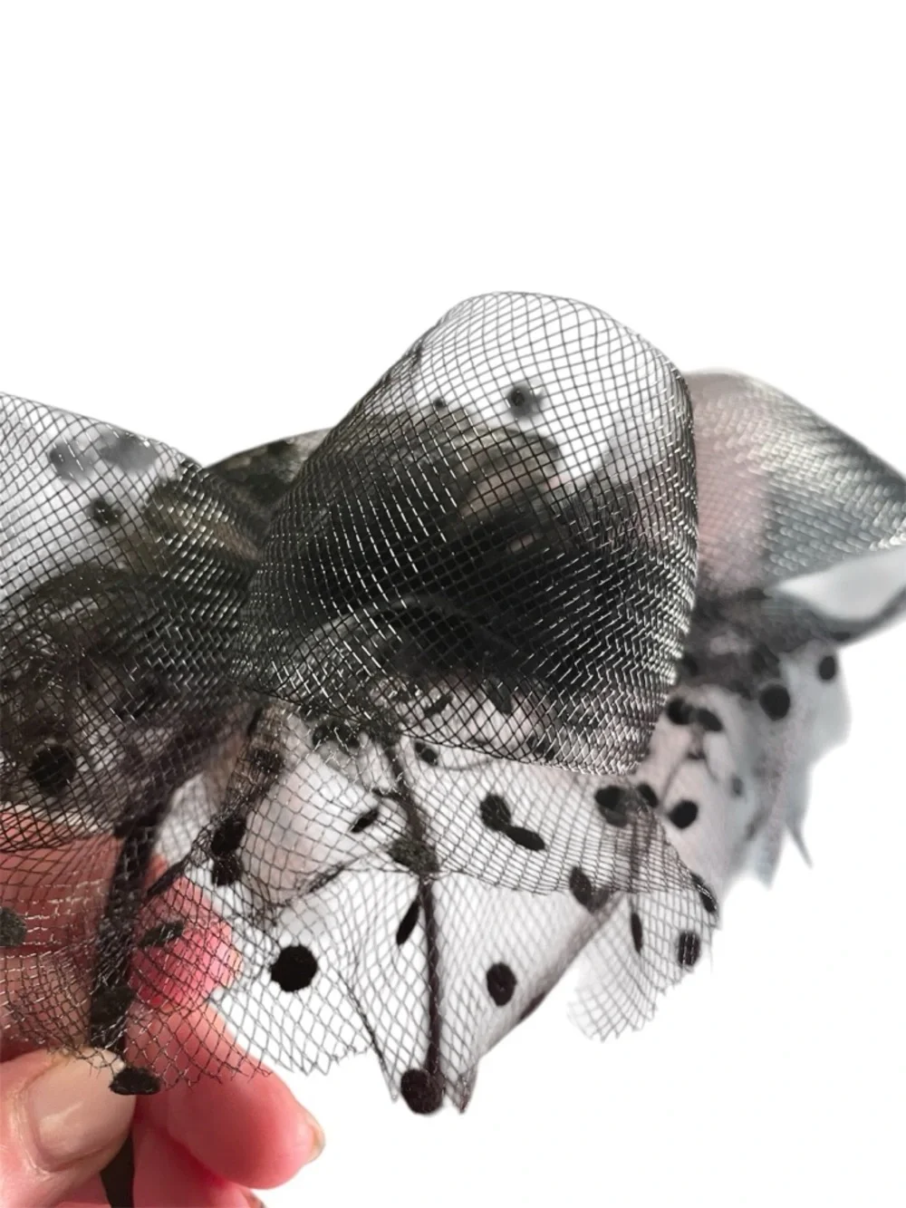 Black Floral Mesh Fascinator Hair Clip - Elegant Women’s Accessory